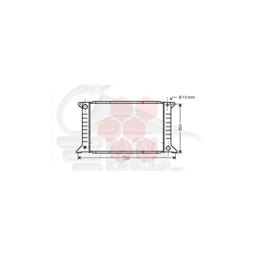 RADIATEUR 2.5 TD AVEC OU SANS CLIM 600 X 360 X 42 pour FORD TRANSIT