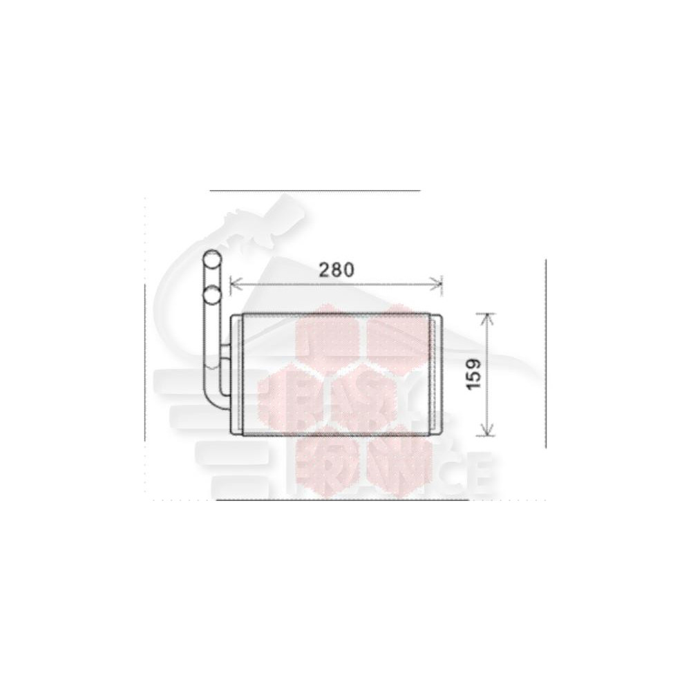 RADIATEUR DE CHAUFFAGE TOUS TYPES 245 X 150 X 34 pour OPEL ANTARA