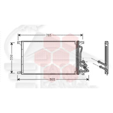 CONDENSEUR TOUS TYPES 640 X 360 X 22 pour FORD TRANSIT