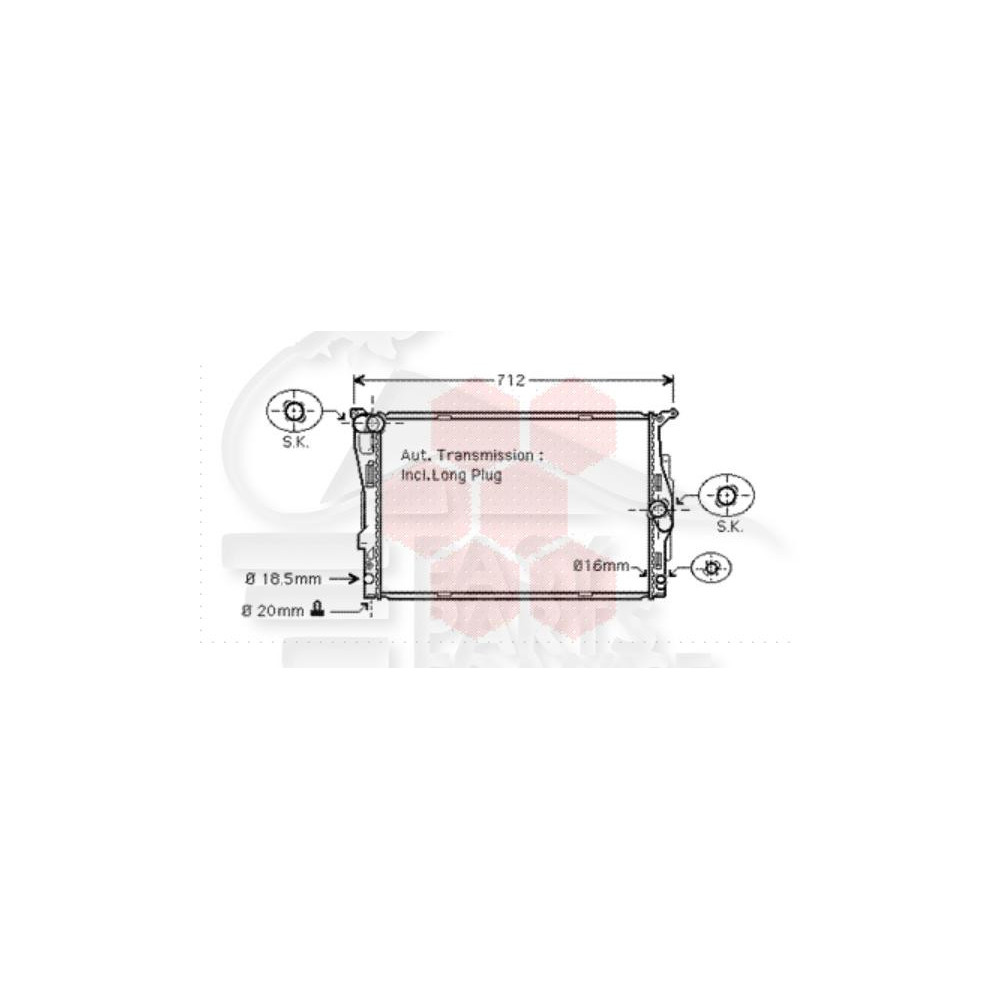 RADIATEUR 18I SDRIVE - 25/28I XDRIVE BOITE AUTO/MÉCA BOITE AUTO/MÉCA 600 X 460 X 30 pour BMW X1