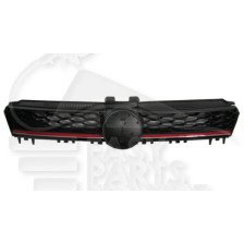 GRILLE DE CALANDRE NOIRE AVEC MOULURECHROMEE - ROUGE pour VOLKSWAGEN GOLF