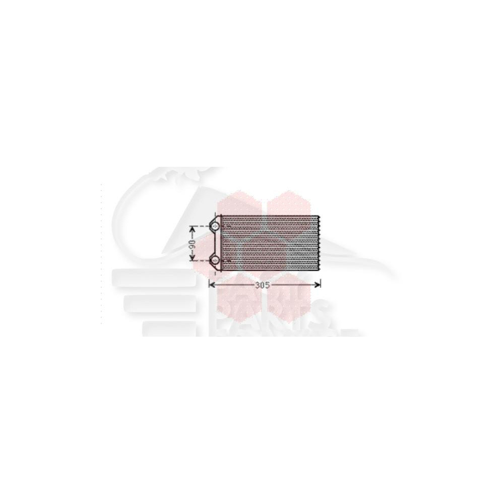 RADIATEUR DE CHAUFFAGE TOUS TYPES MODÈLE VALEO 265 X 149 X 0 pour OPEL VIVARO