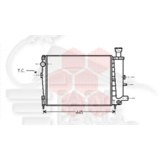 RADIATEUR 1.4 ESSENCE AVEC OU SANS CLIM 07/91 → 390 X 303 X 34 pour CITROEN AX