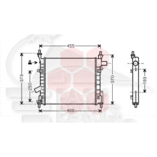 RADIATEUR 1.3 SANS CLIM 02 → 380 X 355 X 34 pour FORD KA