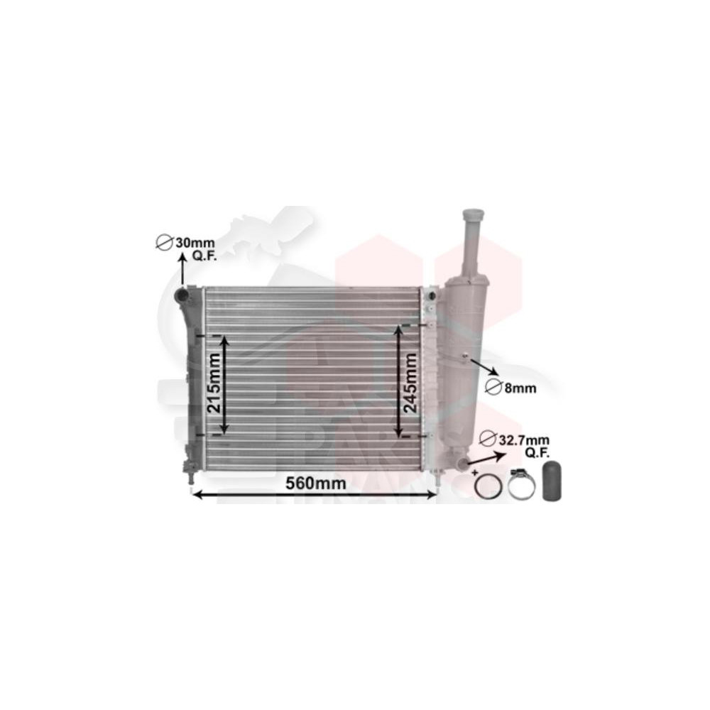 RADIATEUR 1.2I 8V 480 X 415 X 18 pour FORD KA