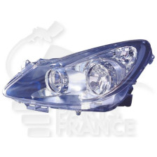PHARE OPTIQUE GAUCHE H7+H1 ÉLECTRIQUE SANS MOTEUR FOND NOIR pour OPEL CORSA