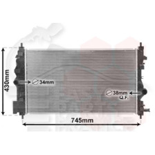 RADIATEUR DIESEL SANS CLIM 680 X 395 X 28 pour OPEL ZAFIRA