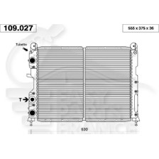RADIATEUR 1.7 - 1.9 D/TD + CLIM 554 X 375 X 22 pour FIAT TEMPRA
