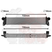 ECHANGEUR 1.9 DROIT 660 X 112 X 55 pour SUZUKI SX4