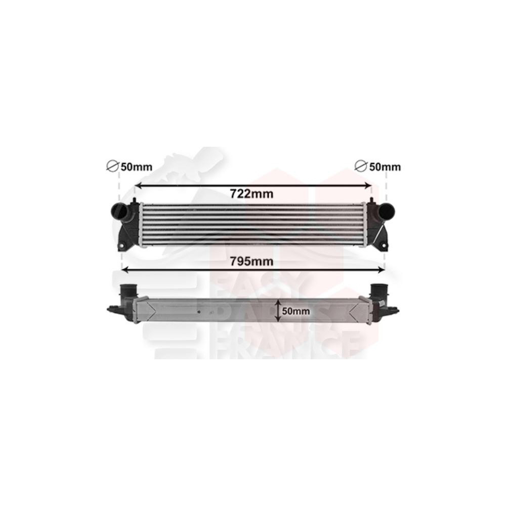 ECHANGEUR 1.9 DROIT 660 X 112 X 55 pour SUZUKI SX4