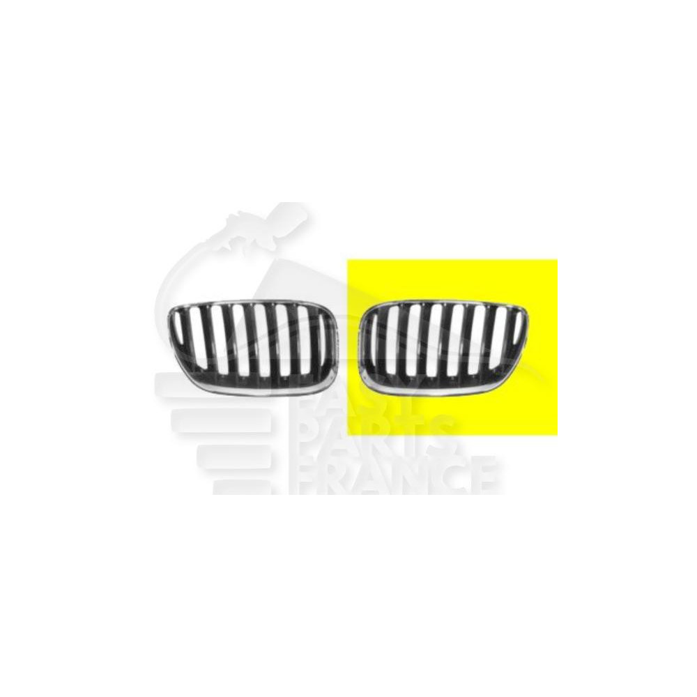 GRILLE DE CALANDRE AVANT-GAUCHE NOIRE - CHROMEE pour BMW X5