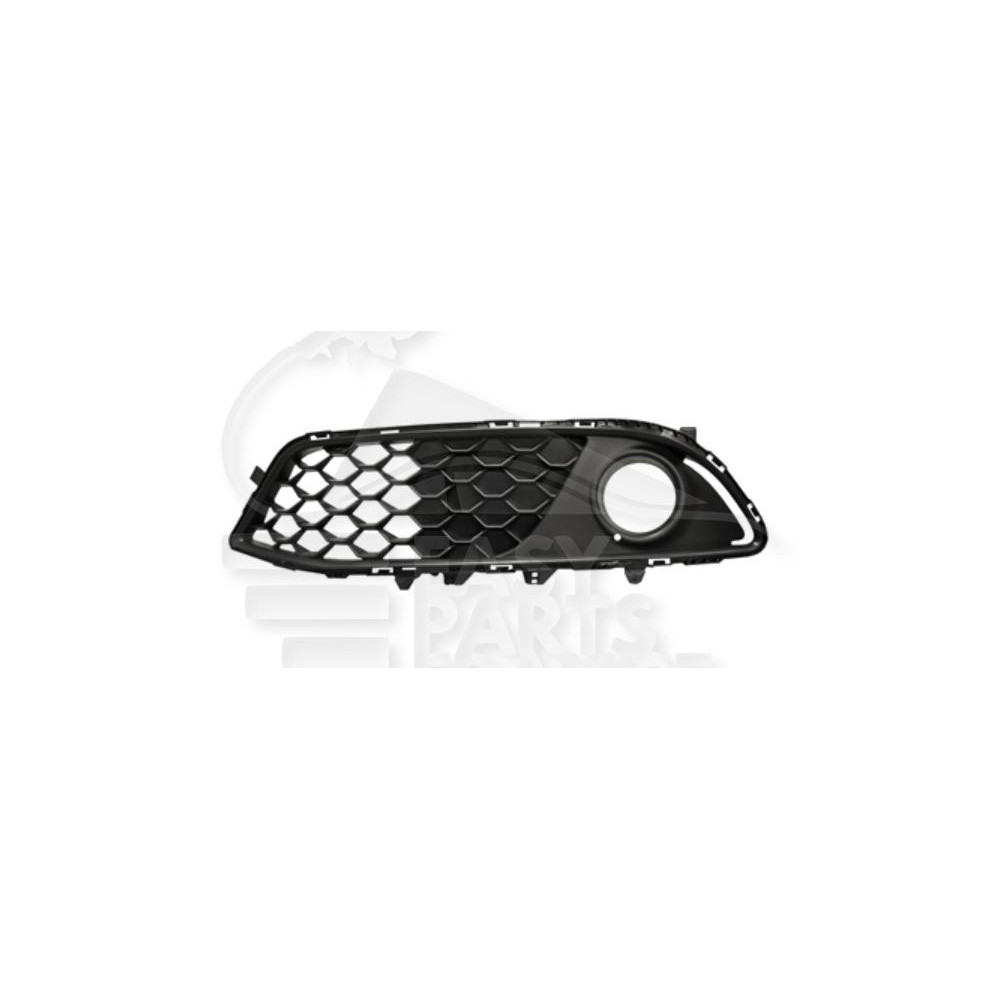 GRILLE DE PARE-CHOC AVANT-GAUCHE AVEC EMPLACEMENT ANTI-BROUILLARD - AVEC PACKONTROL NOIRE pour ALFA ROMEO GIULIA