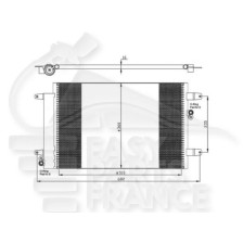 CONDENSEUR TOUS TYPES - 520 X 363 X 16 pour SEAT ALHAMBRA