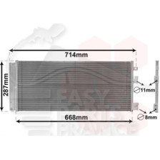 CONDENSEUR 1.0 TURBO SGE - 1.4S 16V 630 X 280 X 12 pour OPEL ADAM