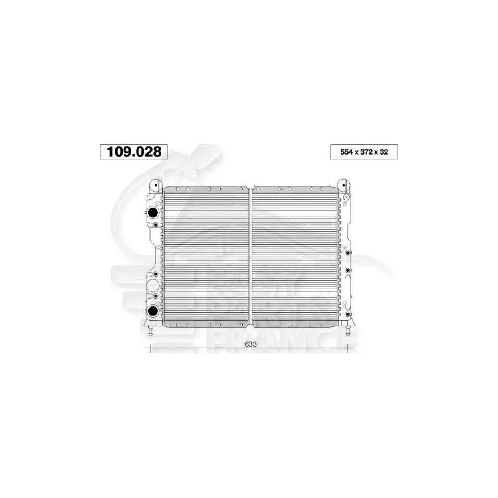 RADIATEUR 1.6 - 1.8 IE AVEC OU SANS CLIM 1.9 TD - 2.0 16 V SANS CLIM 554 X 375 X 26 pour LANCIA DELTA