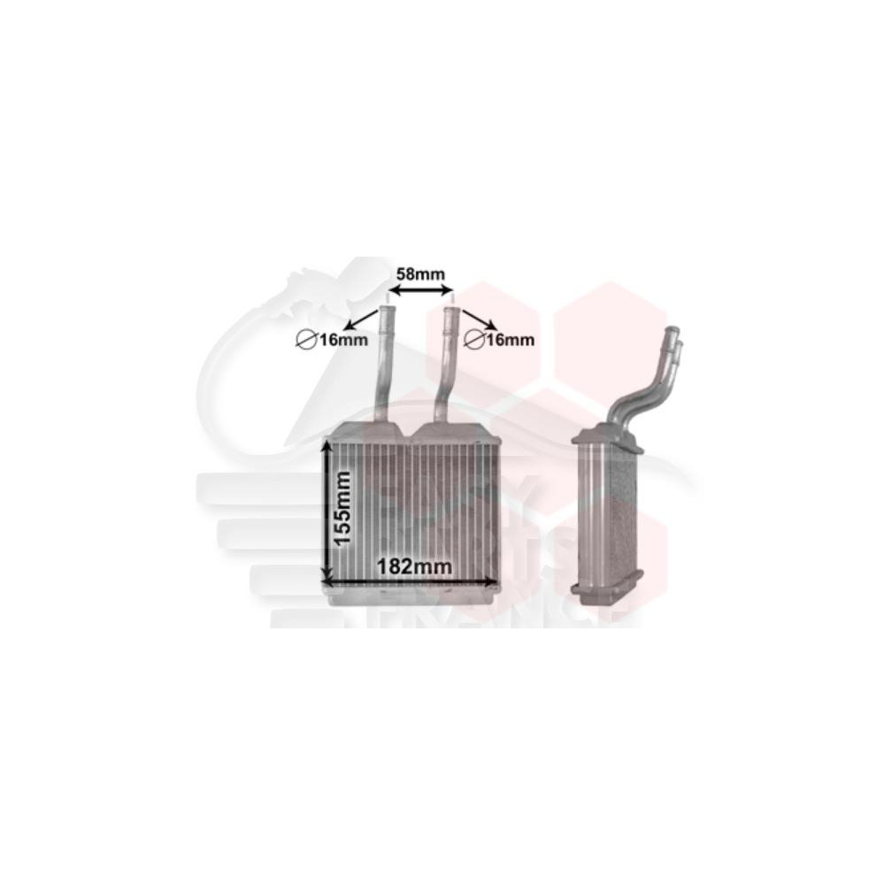 RADIATEUR DE CHAUFFAGE TOUS TYPES 159 X 190 X 32 pour OPEL COMBO