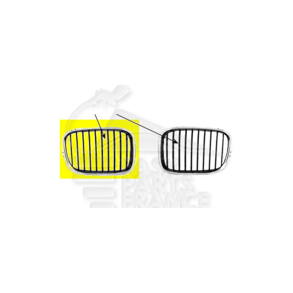 GRILLE DE CALANDRE NOIRE - CHROMEE AVANT-DROIT pour BMW S5 E39