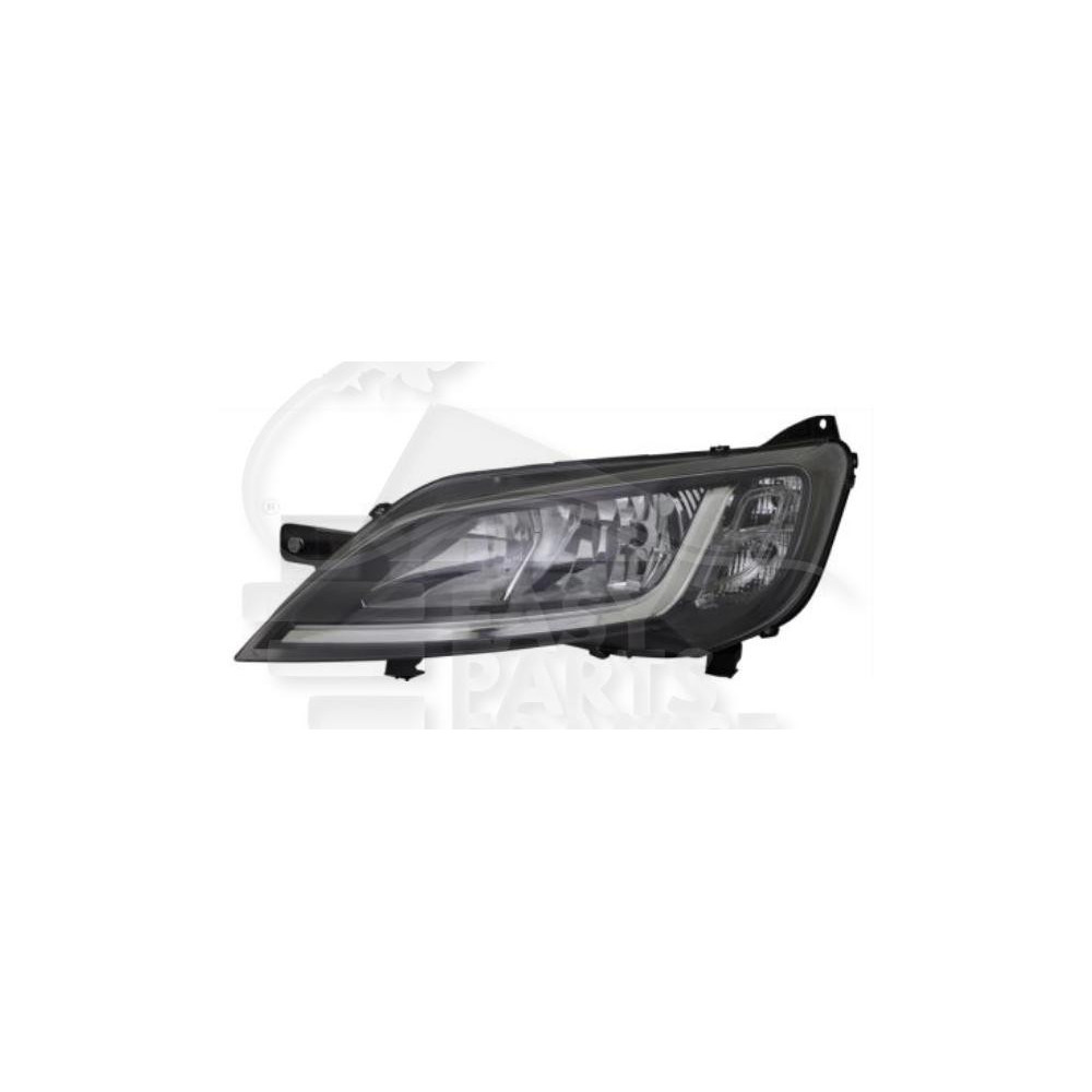 PHARE OPTIQUE GAUCHE H7+H7 ÉLECTRIQUE AVEC MOTEUR FOND NOIR pour FIAT DUCATO