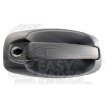 POIGNEE DE PORTE EXTÉRIEUR BATTANTE NOIRE AVEC TROU BARILLET pour FIAT DOBLO