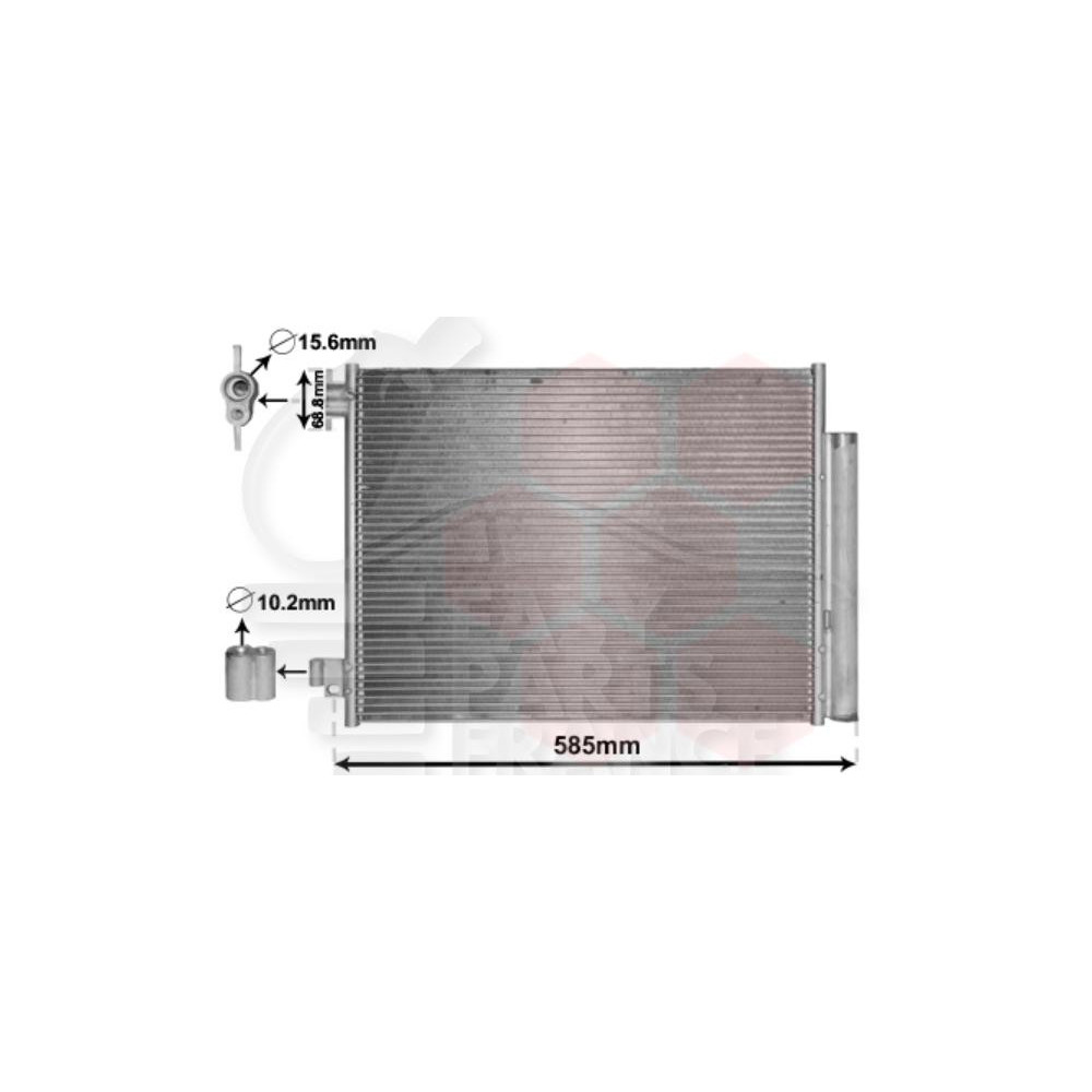 CONDENSEUR TOUS TYPES 500 X 390 X 15 pour RENAULT CLIO