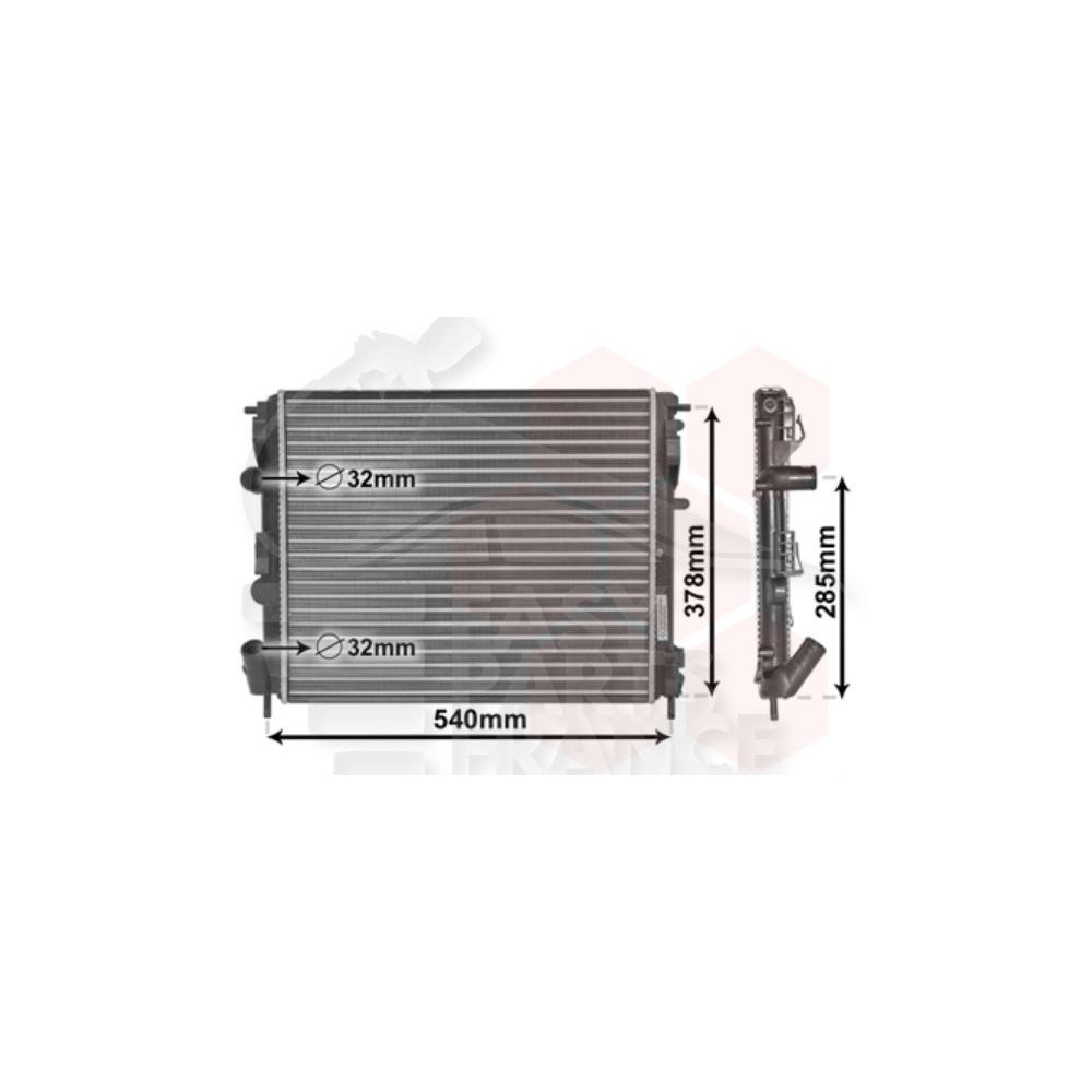 RADIATEUR 1.2/1.4 16 V + CLIM 1.5 DCI 65 HP + CLIM 480 X 414 X 19 pour RENAULT CLIO