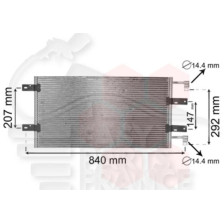 CONDENSEUR 2.5 DTI 74 KW 680 X 390 X 16 pour OPEL VIVARO
