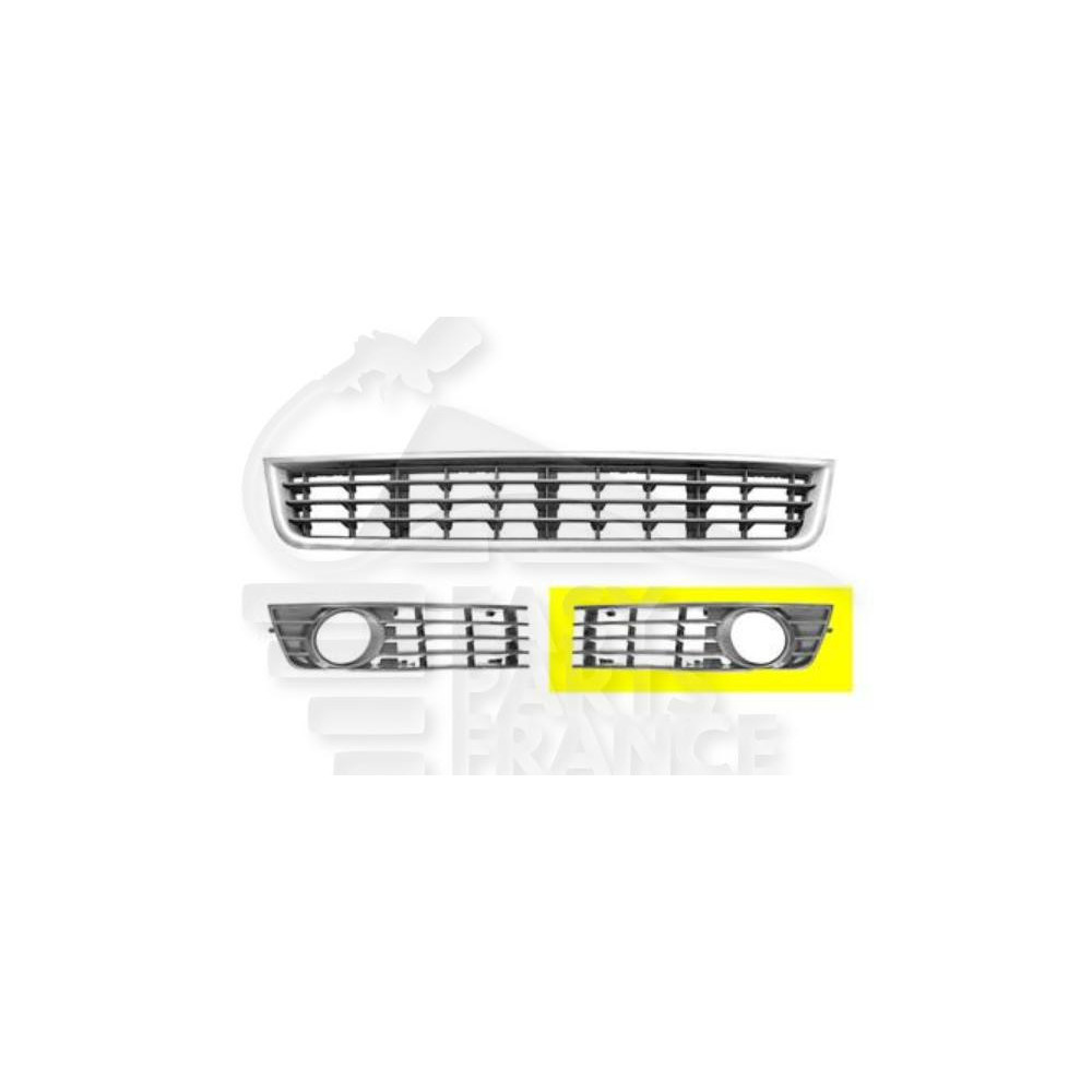GRILLE DE PARE-CHOC AVANT-GAUCHE AVEC EMPLACEMENT ANTI-BROUILLARD NOIRE pour AUDI A4