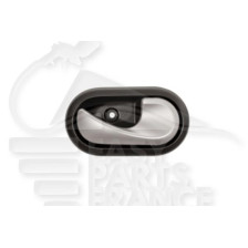 POIGNEE DE PTE INT AVD/ARD - LEVIER ARGENT- BASE NOIRE - CLIP 