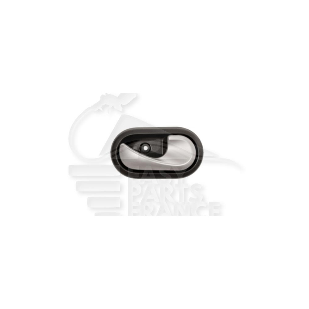 POIGNÉE PORTE INTÉRIEUR AVANT-DROIT/ARRIÈRE-DROIT - LEVIER ARGENT - BASE NOIRE - CLIP pour DACIA SANDERO STEPWAY
