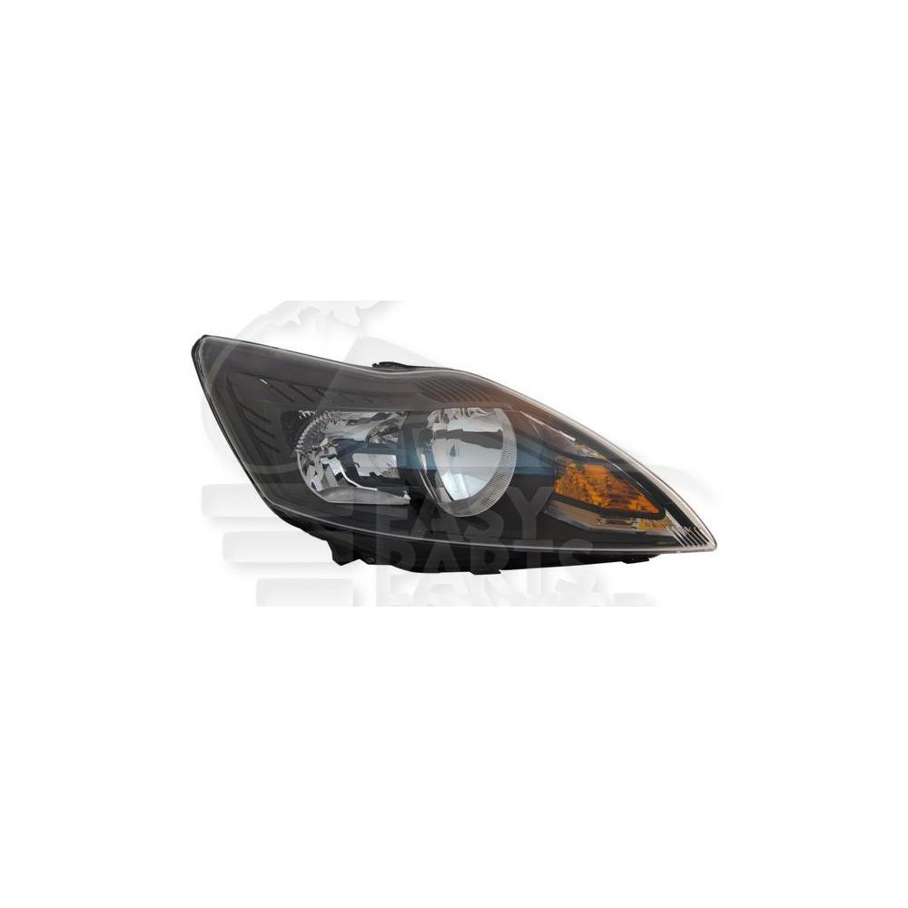 PHARE OPTIQUE DROIT H1+H7 ÉLECTRIQUE AVEC MOTEUR FOND NOIR pour FORD FOCUS