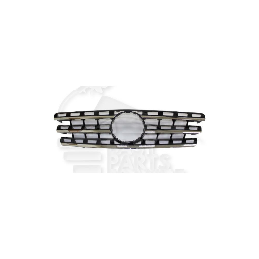 GRILLE DE CALANDRE GRISE AVEC MOULURE CHROMEE pour MERCEDES CLASSE ML - W164
