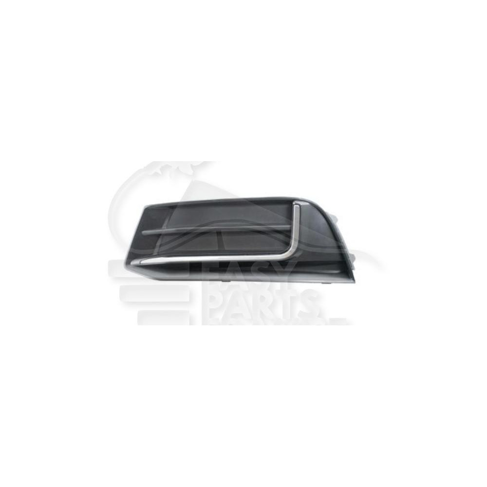 GRILLE DE PARE-CHOC AVANT-GAUCHE NOIRE AVEC MOULURE CHROMEE MODÈLE DESIGN pour AUDI A3