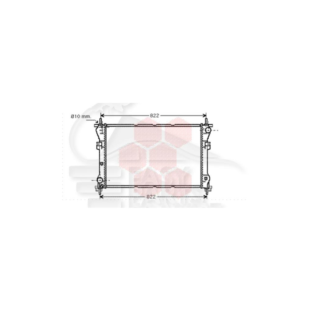 RADIATEUR 2.3 - 2.4TD/TDDI 770 X 400 X 26 pour FORD TRANSIT