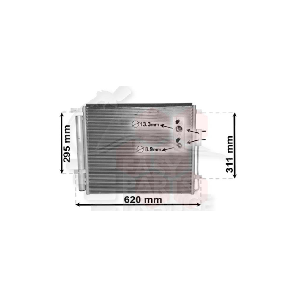 CONDENSEUR 2.0/2.2 CRDI 500 X 426 X 17 pour HYUNDAI SANTA FE