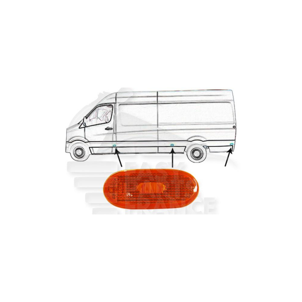 FEU DE GABARIT LATÉRAL W3W → 06/13 pour VOLKSWAGEN CRAFTER
