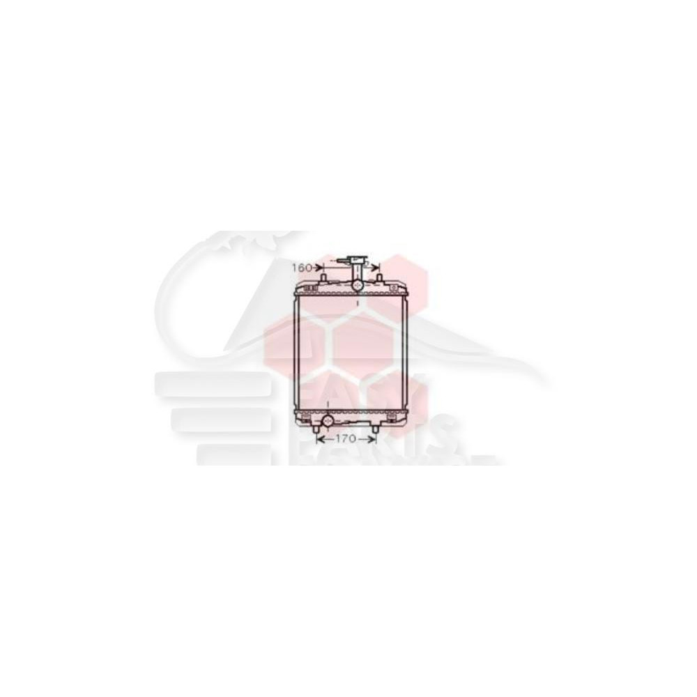RADIATEUR 1.0 ESSENCE AVEC CLIM 374 X 350 X 16 pour CITROEN C1