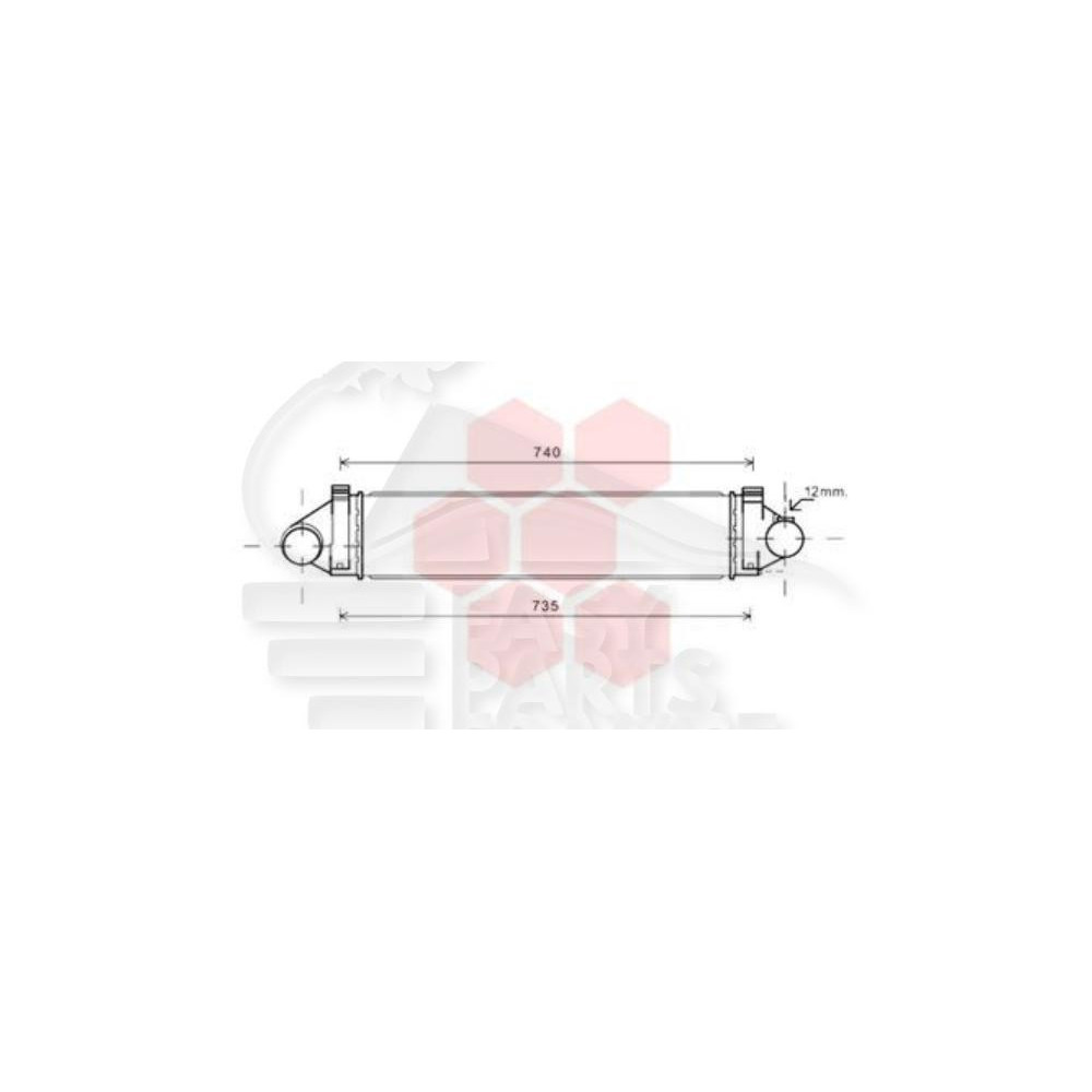 ECHANGEUR 2.5 ST 659 X 150 X 64 pour FORD S MAX