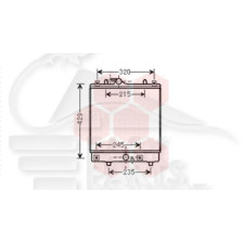 RADIATEUR 1.0 I/1.2 I - 375 X 377 X 27 pour OPEL AGILA