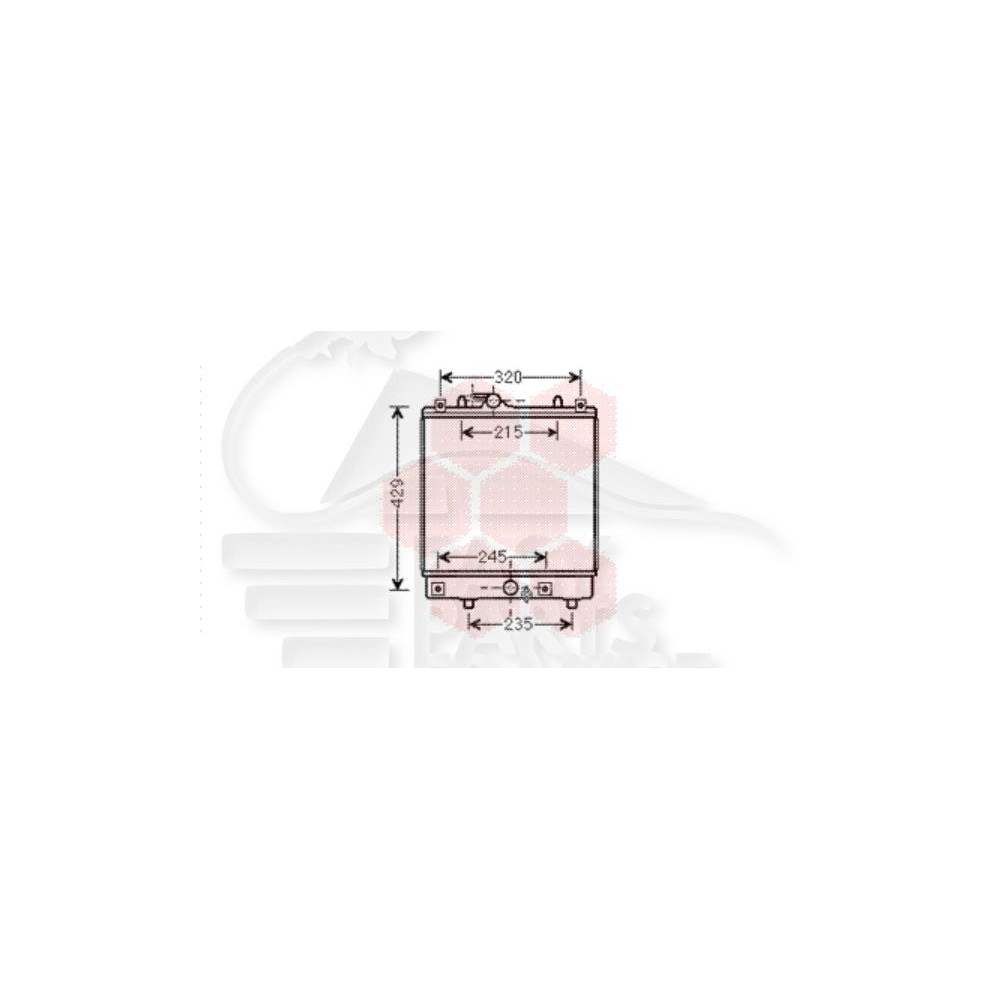 RADIATEUR 1.0 I/1.2 I - 375 X 377 X 27 pour OPEL AGILA