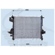 RADIATEUR 1.2 D7 F + CLIM 430 X 395 X 24 pour RENAULT TWINGO