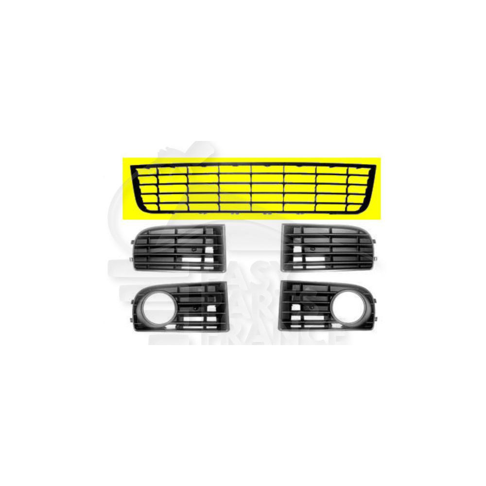 GRILLE DE PARE-CHOC AVANT CENTRALE NOIRE SAUF DIESEL pour VOLKSWAGEN GOLF