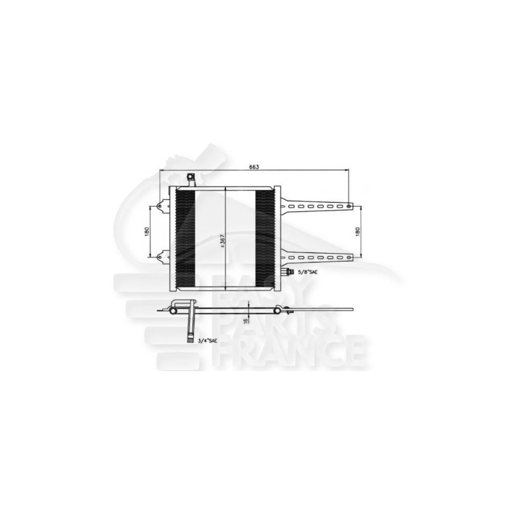CONDENSEUR ESSENCE - 355 X 350 X 19 pour SEAT AROSA