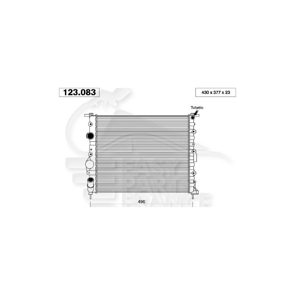 RADIATEUR 1.2 8 V SANS CLIM 420 X 378 X 23 pour RENAULT KANGOO