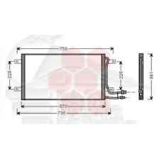 CONDENSEUR TOUS TYPES 610 X 375 X 30 pour VOLKSWAGEN LT II