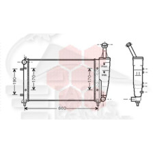 RADIATEUR 1.2I 8V/16V MODÈLE MAGNETI 580 X 316 X 18 pour LANCIA YPSILON