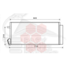CONDENSEUR DIESEL TOUS TYPES 627 X 295 X 16 pour OPEL COMBO
