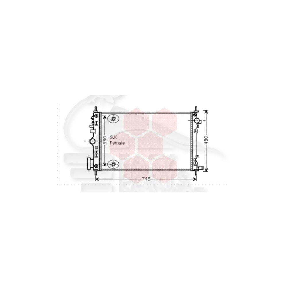 RADIATEUR 2.0I BOÎTE AUTO 680 X 398 X 16 pour OPEL INSIGNIA