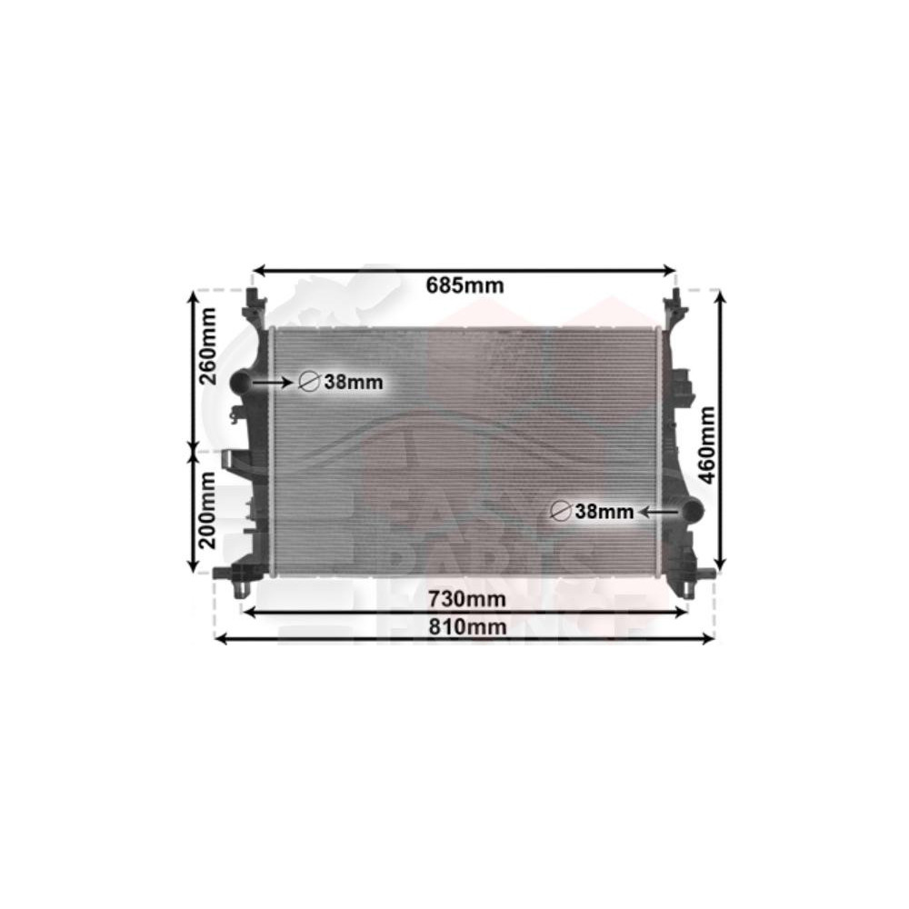 RADIATEUR 1.4 - 1.6D MULTIJET BOITE AUTO/MÉCA 620 X 395 X 16 pour FIAT 500