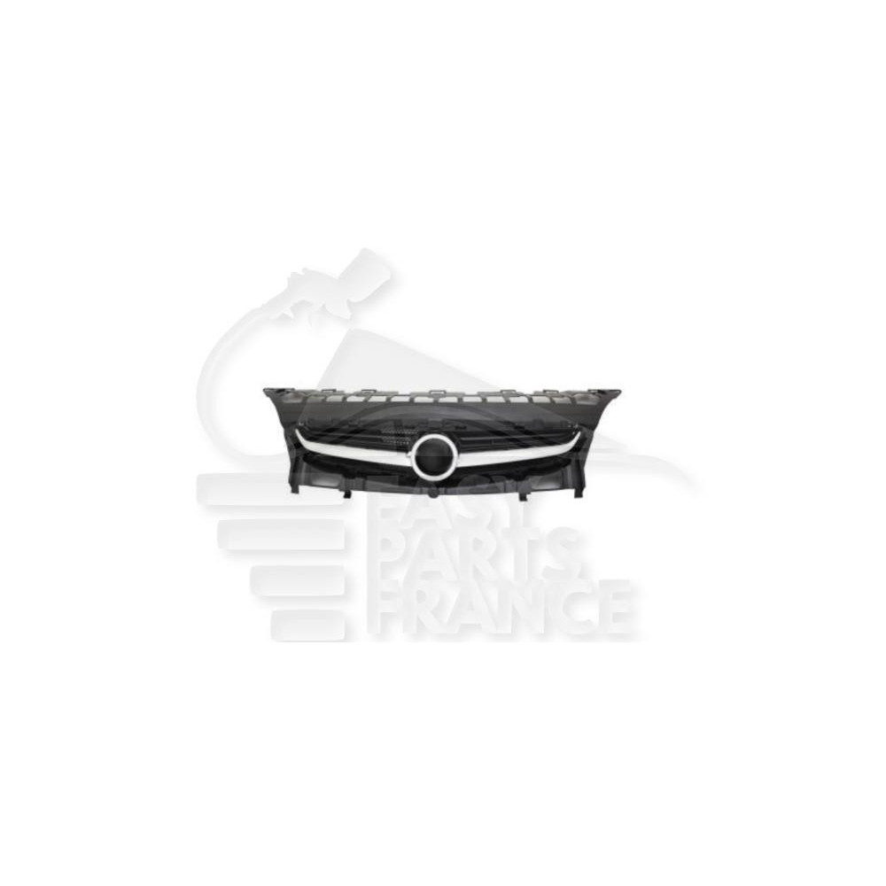 GRILLE DE CALANDRE NOIRE AVEC MOULURE CHROMEE pour OPEL ASTRA