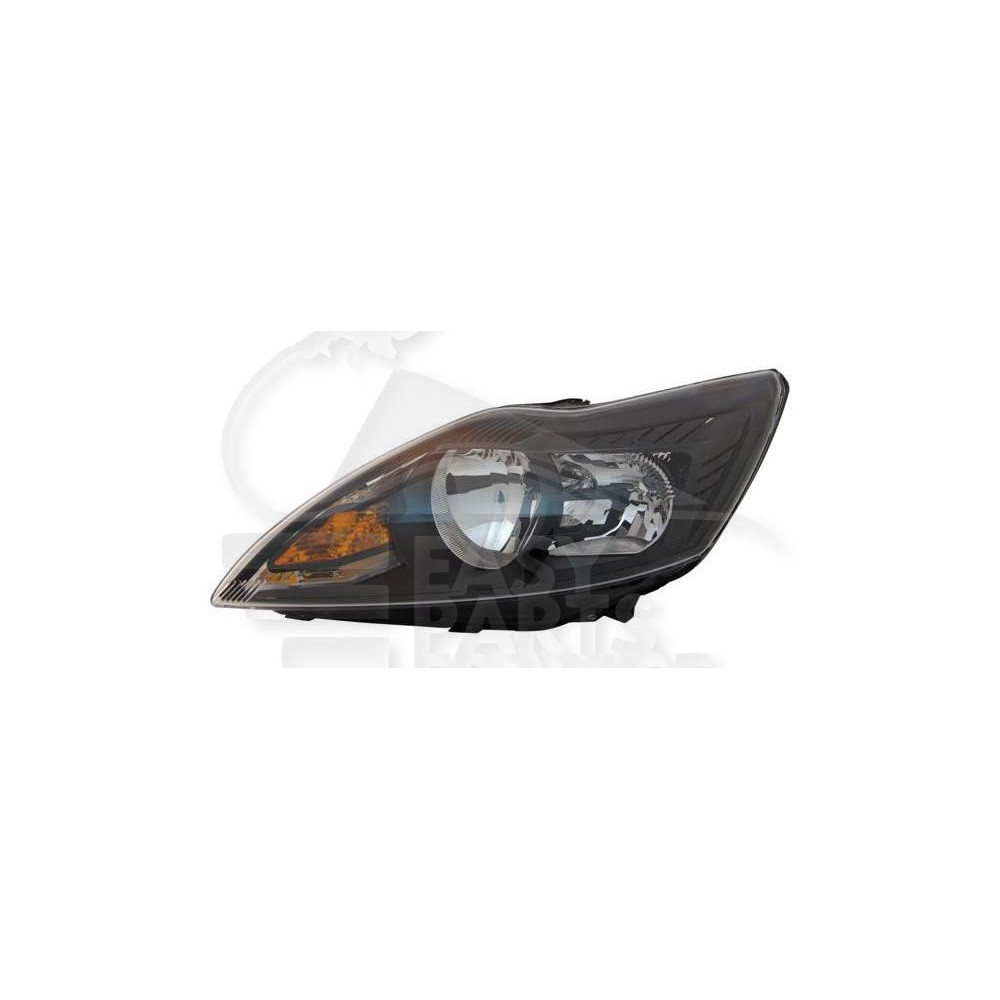 PHARE OPTIQUE GAUCHE H1+H7 ÉLECTRIQUE AVEC MOTEUR FOND NOIR pour FORD FOCUS